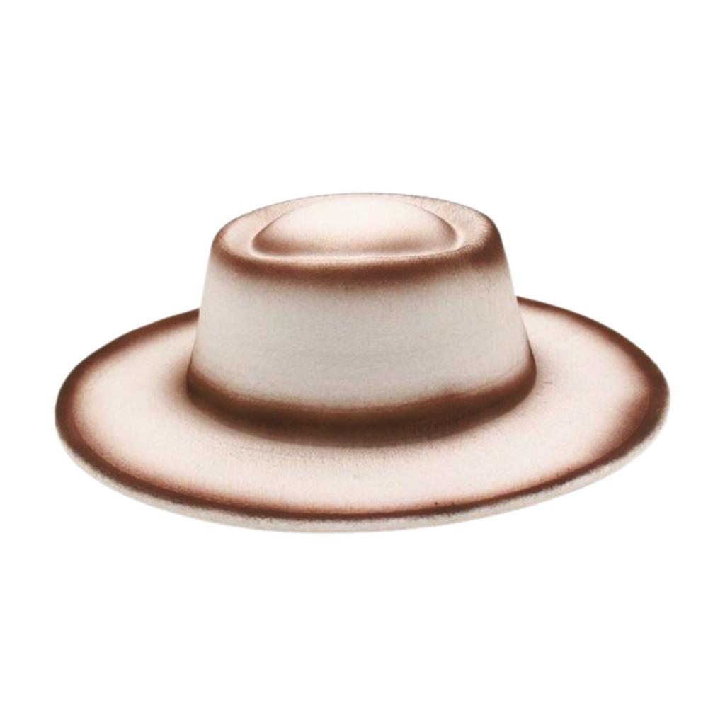 Spray Paint Gradual Change Two-Color Tide Cross-Border New European And American Style Women'S Hat Autumn And Winter Woolen Top Hat Concave Convex Top