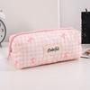 Cotton Bow Makeup Bag Pen Case For Girls With Large Capacity And Cute Storage