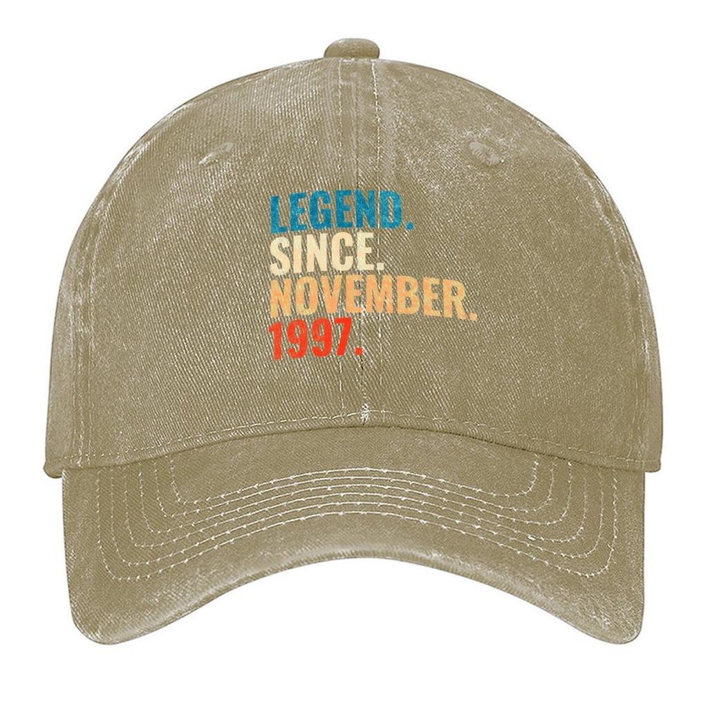 2026 Legend Since November 1997 Retro Vintage Baseball Cap Funny Hat Anime Wild Ball Hat Boy Women's