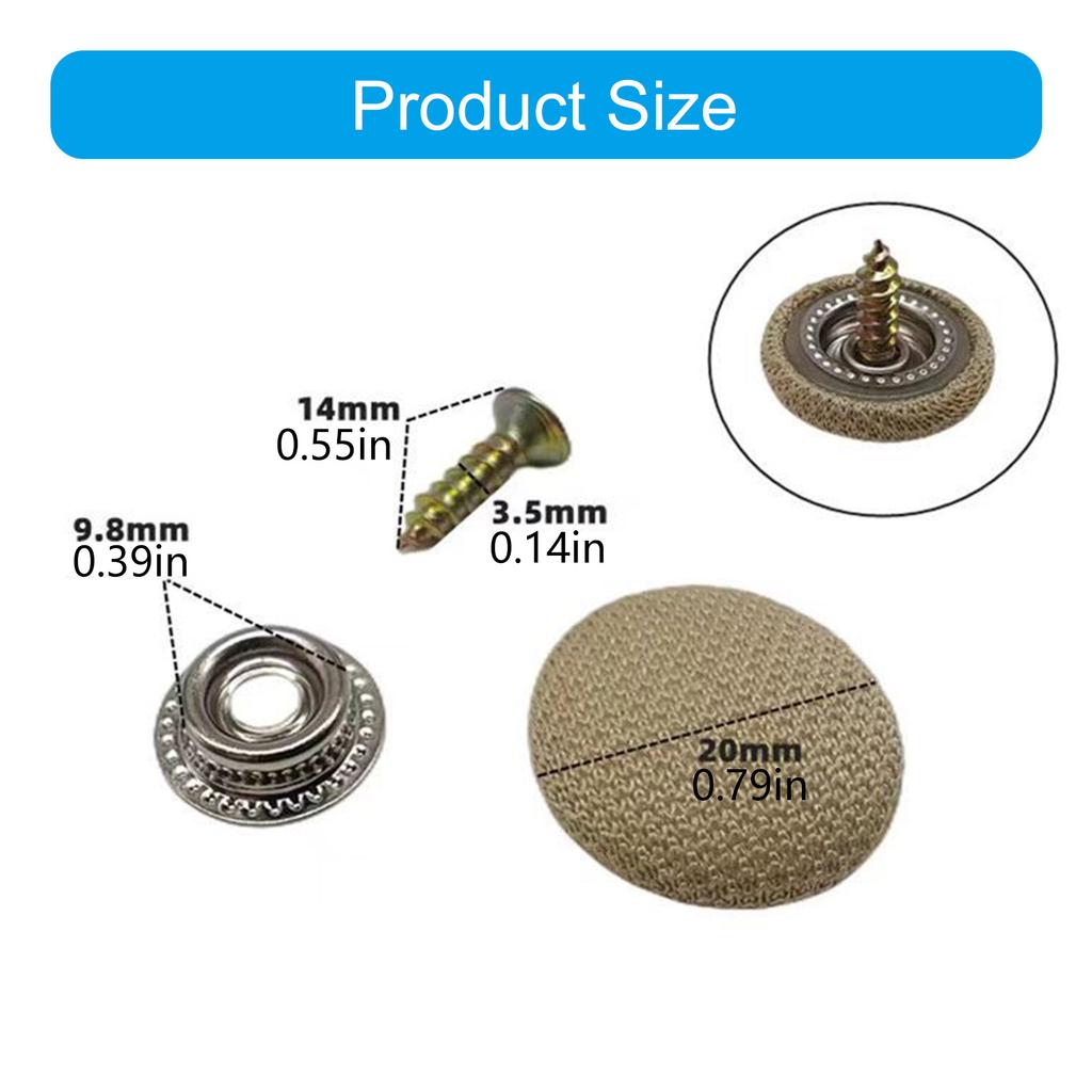 Universal Vehicle Roof Cloth Fastener Set 40Pcs No Tools Needed For DIY Car Interior Repair Quick Installation Rivet