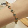 Rust-free Bracelet Cubic Zircon Heart Beaded for Women Trendy Jewelry