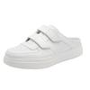 Men's half slippers pure white slippers men's fashion white shoes bag head board shoes