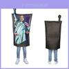 Halloween Cosplay Costume Sponge Suit With Statue Of Liberty Frame For Adult And Kids Party