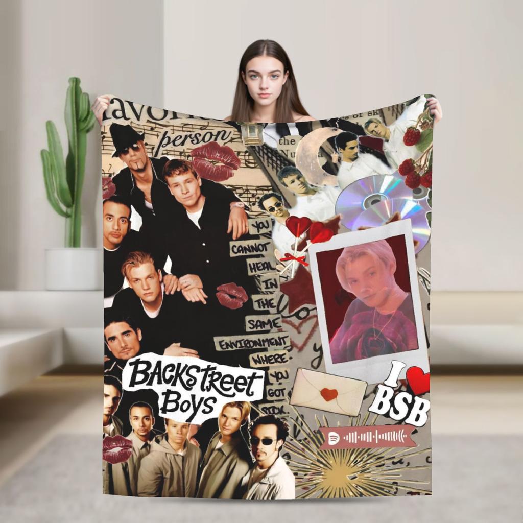BSB Backstreet Boys Band Blanket Quality Warm Soft  Throw Blanket Autumn Decorative Living Room Funny Bedspread