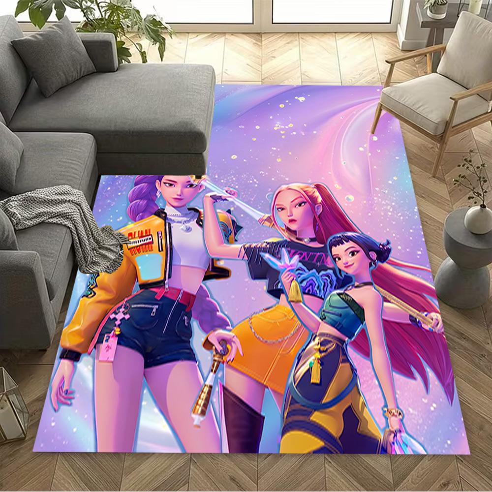 K-pop Demon Hunters Area Rug Design for Foyer Kitchen Living Rooms Dining Room Antislip Carpet Office home decor