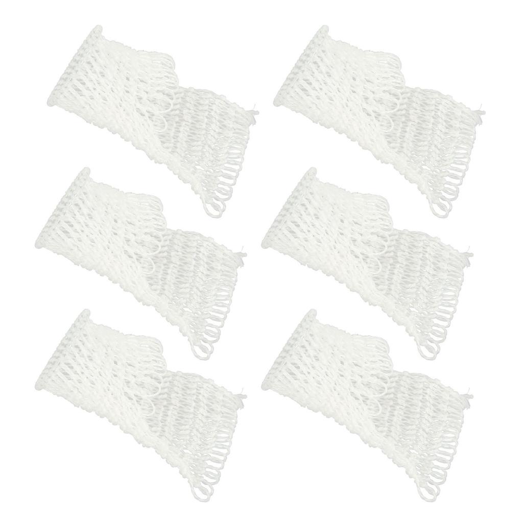 6 Stück Billardtisch Netztasche Bodenlos Ausgehöhlt Nylon Billardtisch Tasche Zubehör Weiß