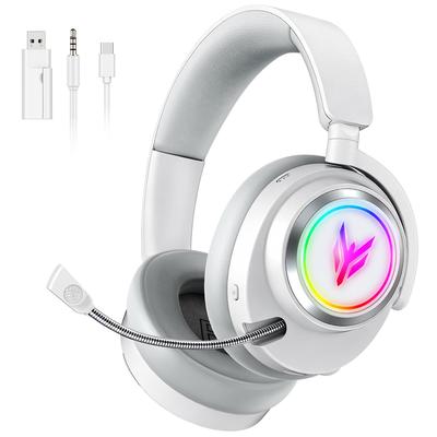 Wireless Gaming PS5 Noise with Latency Headset, 2.4G/Bluetooth 5.3/Wired, Compatible, Cancelling, Microphone, Ultra-Low (<20ms)