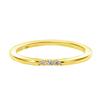 Lala Christie Women's Pinky Ring, Silver 925, Yellow Gold, and Cubic Zirconia, Size 3
