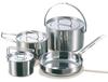 [Amazon.co.jp Exclusive] CAPTAIN STAG Stainless Steel Cookware Set, Large Size, Made In Japan (Tsubame-Sanjo), Laguna UY-7032, Silver