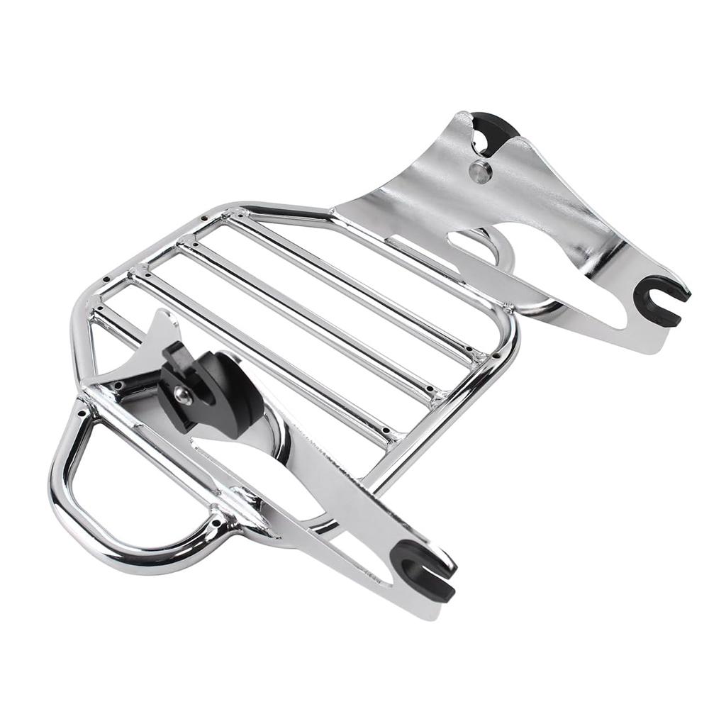 Motorcycle Chrome Two-Up Detachable Luggage Rack For Touring Electra Glide Road Glide Street Glide CVO Road King 2009-2024