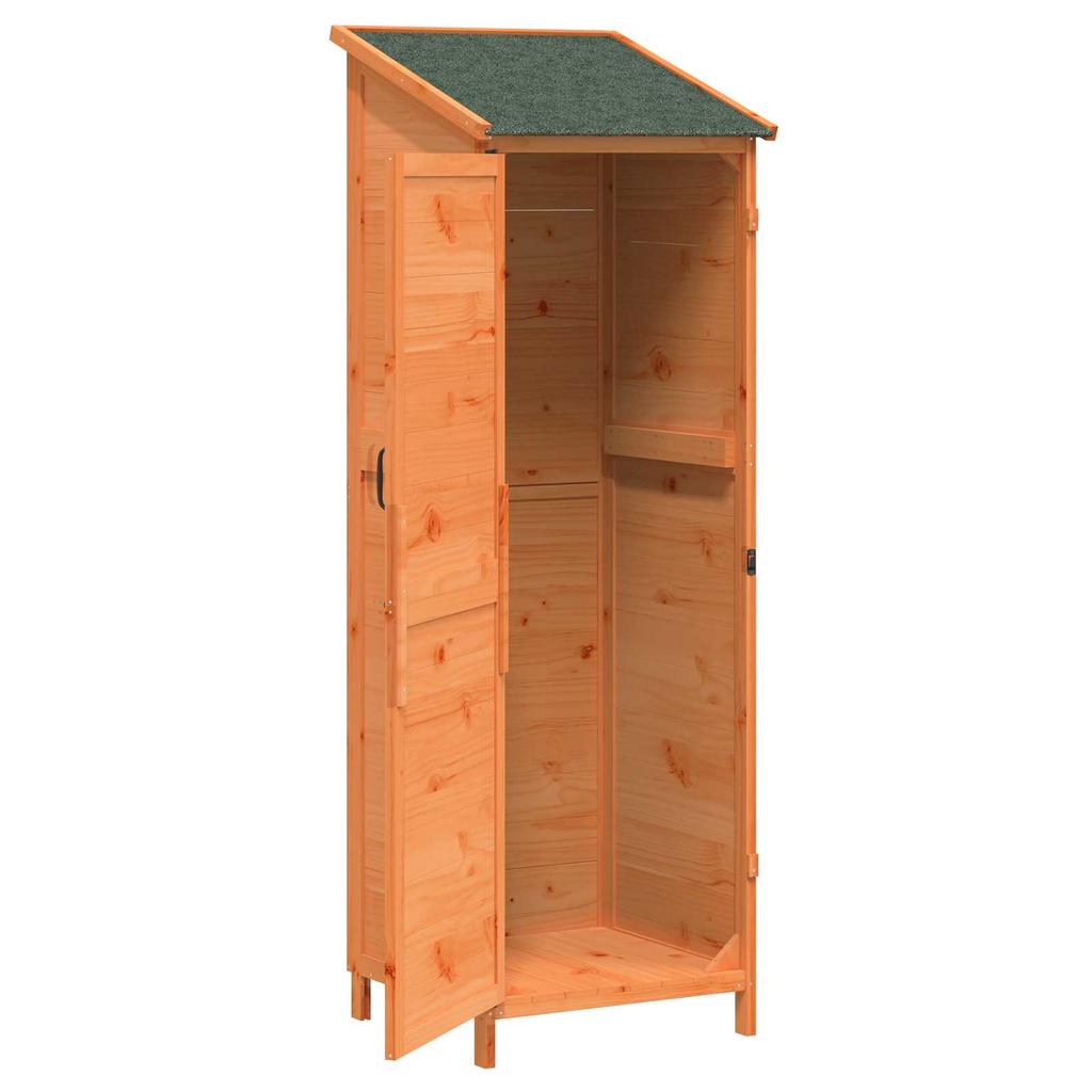 Garden Shed Brown 59.5 x 56 x 176.5 cm Solid Spruce Wood