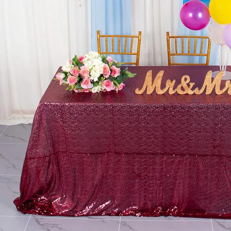 Sequin Tablecloth Curtains Sparkly Wedding Party Decorations Tablecloth For Baby Shower Birthday Christmas Photography Deco