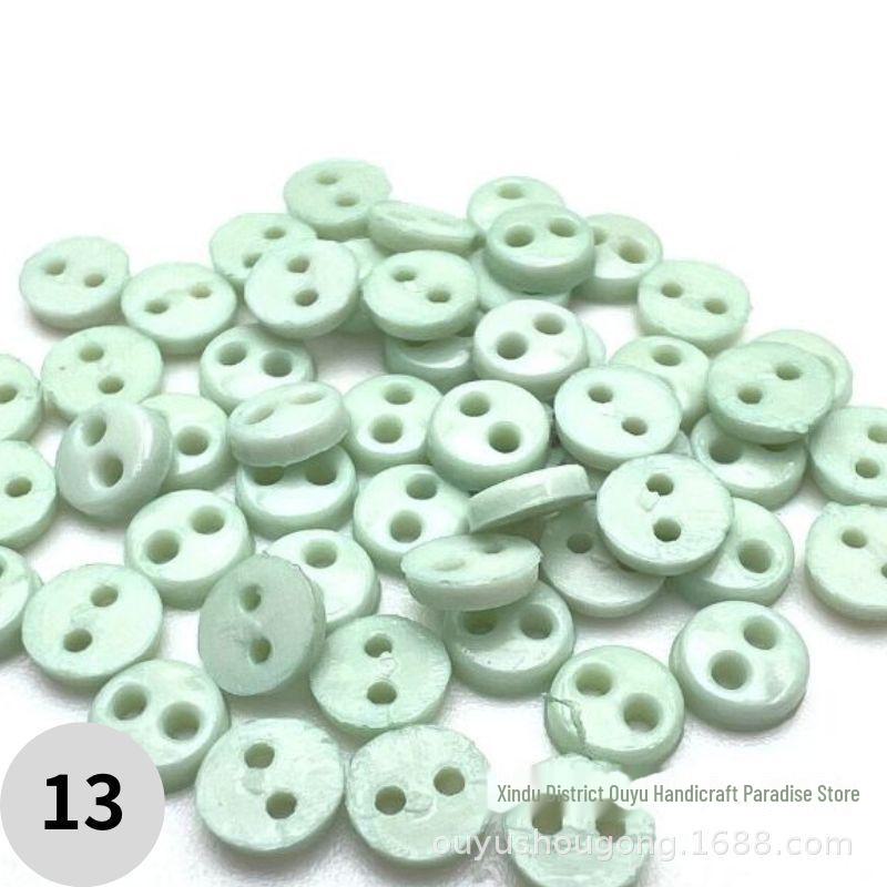 4mm Dual-Eye Plastic Buckle with Edge Button for DIY Felt Doll Accessory