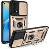 For OPPO A74 A54 4G 5G Case Slide Camera Shockproof Armor Case For OPPO A57 A77 A55 A58  Car Magnetic Holder Ring Protect Cover