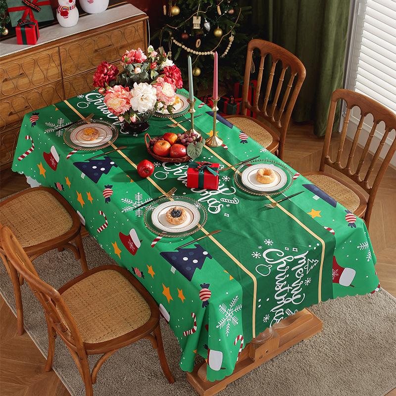Christmas Tablecloth Holiday Wedding Party Table Cover Festive Craft Decor
