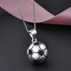 Football Jewelry Silver Pendant European and American Fashion Football Necklace Accessories