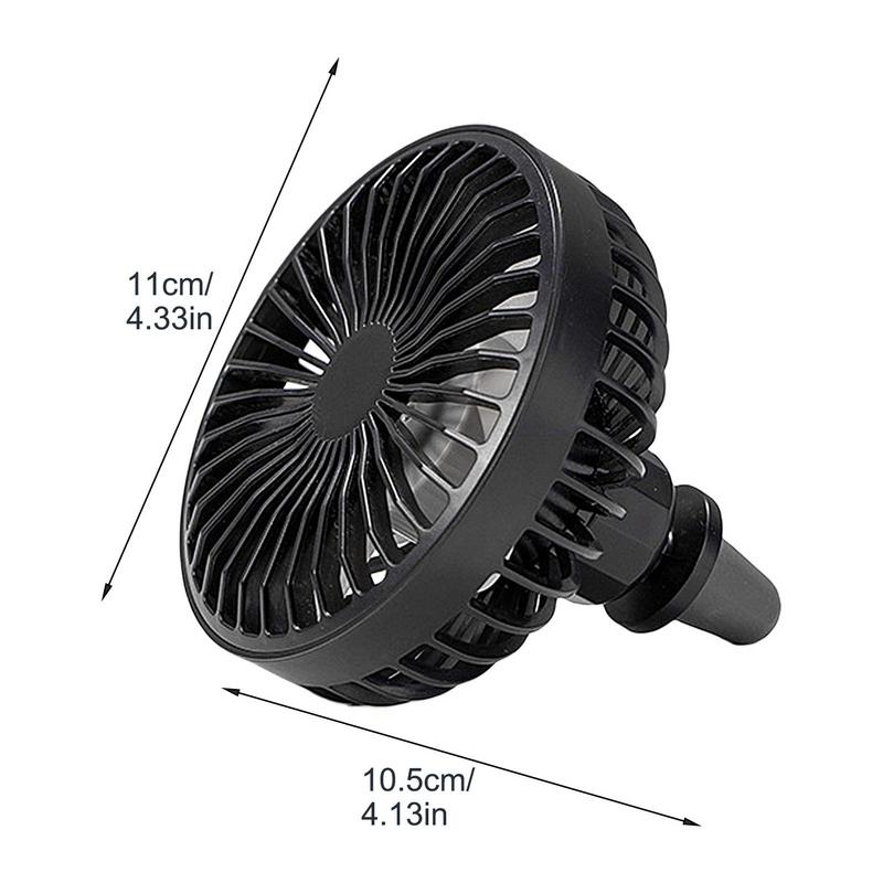 Ventilator cu clemă de ventilație pentru mașină Ventilator de aer de răcire al vehiculului Ventilator de circulație a aerului cu 3 viteze Ventilator cu clemă de răcire pentru mașină Ventilator de vehicul rotativ la 360 de grade