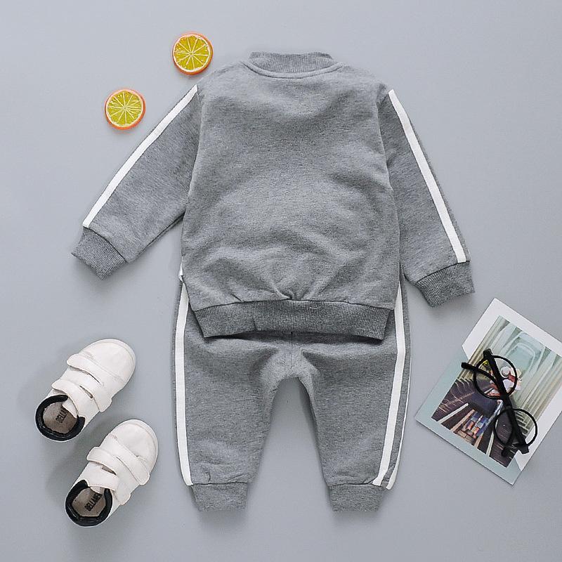 Vår Höst Baby Flickkläder Barn Pojkar Casual Jacka Byxor 2st/Set Småbarnskostym Spädbarnsoutfits Barn Träningskläder