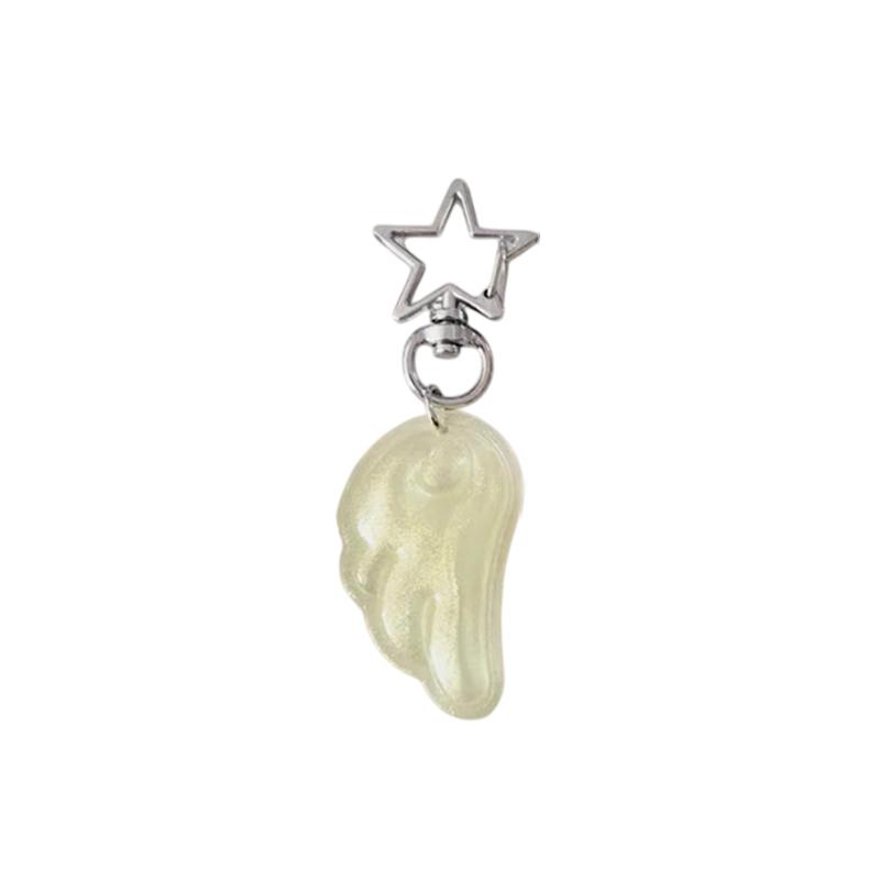 1 sztuka Damska Dekoracja Plecaka Koreańska Ins Breloczek ze Skrzydłami Anioła Y2K Japońska Magiczna Dziewczyna Breloczek z Gwiazdą Zawieszki do Torebki Breloczek do Kluczy Samochodowych