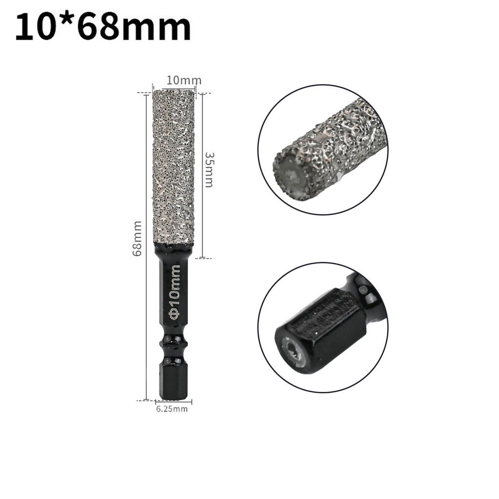 Diamant-Lochbohrer mit Sechskantschaft, geeignet für Fliesen und Glas