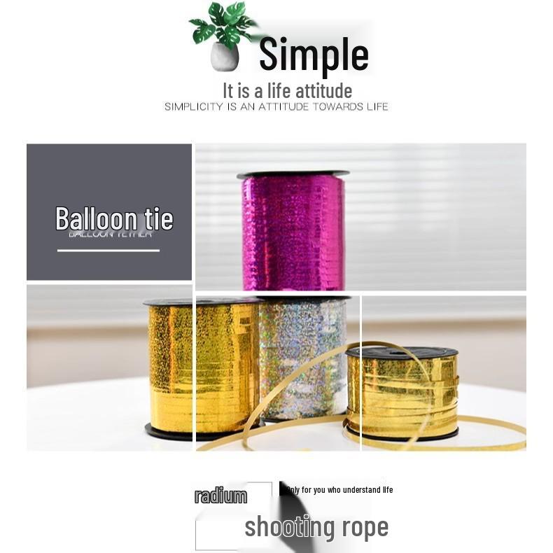 Laser Tinsel Ribbon & Balloon Garland for Parties