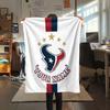 Custom Name Houston Texans Flannel Blanket, High quality Comfortable for All Seasons, Home Decor, Warmth and Comfort