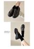 Spring & Fall Large Size Platform Loafers: Thick Sole, Solid Color Slip-On Casual Shoes for European & American Fashion.
