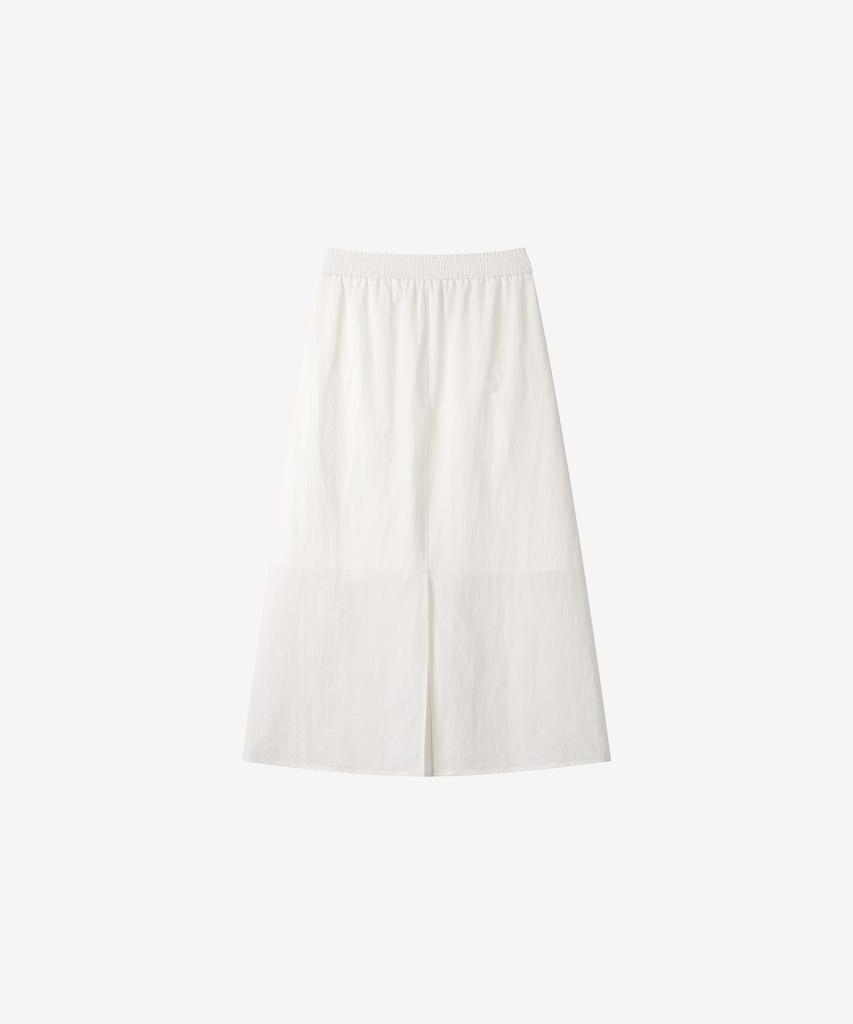Basica Strap Banding Long Skirt (White)