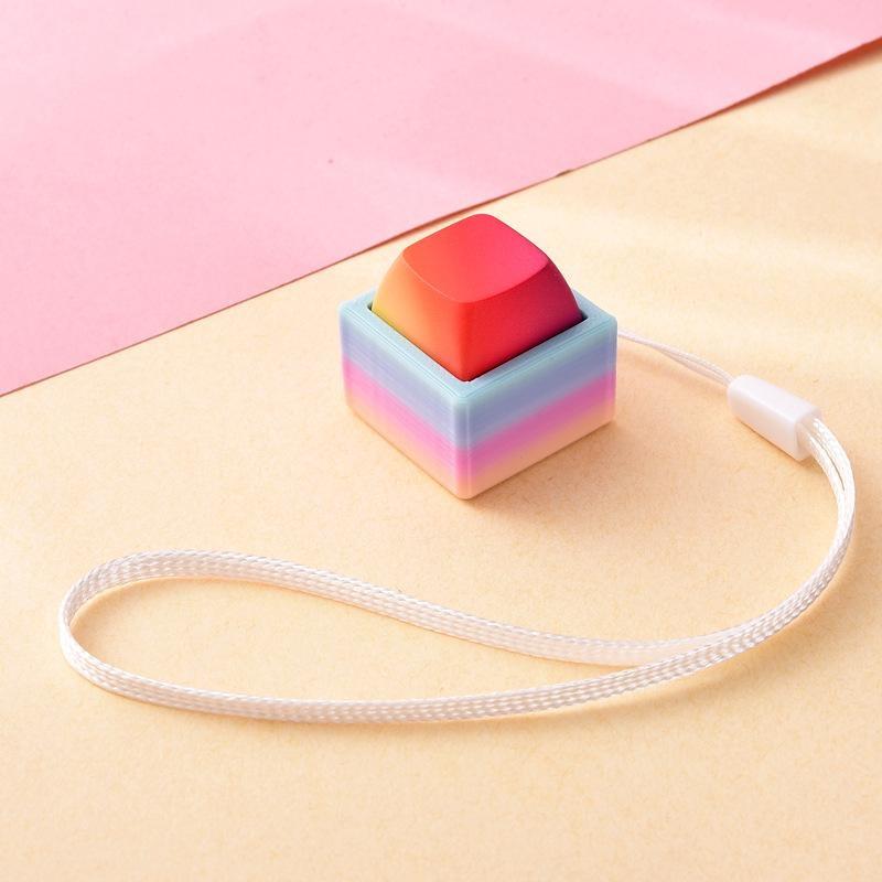 Portable Small Size Stress Relief Toy with Button Lanyard Pocket Fidget Toy for Anxiety Alleviation Commute Daily Use