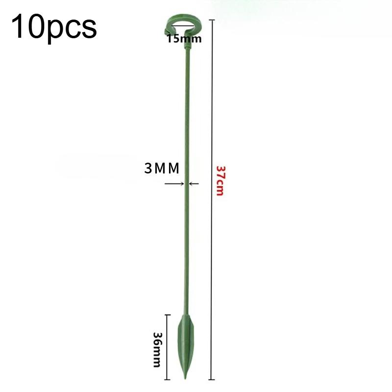 10pcs Plant Support Stakes - Green Garden Sticks for Orchids, Indoor Potted Plants & Flowers - Durable Lodging-Proof Supports