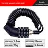 Anti-theft Cartoon Cow Combination Lock - Portable Motorcycle & Mountain Bike Helmet Retractable Steel Wire Lock