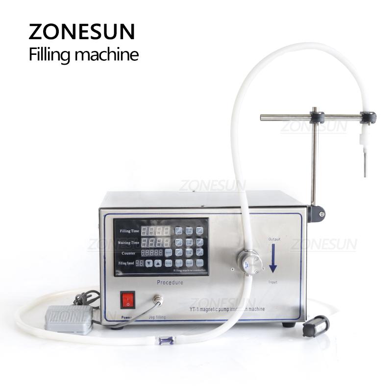 ZONESUN Liquid Filling Machine ZS-YG1 Single Head Magnetic Pump Water Beverage Juice Perfume Bottle Filler Supply 5-3000ml