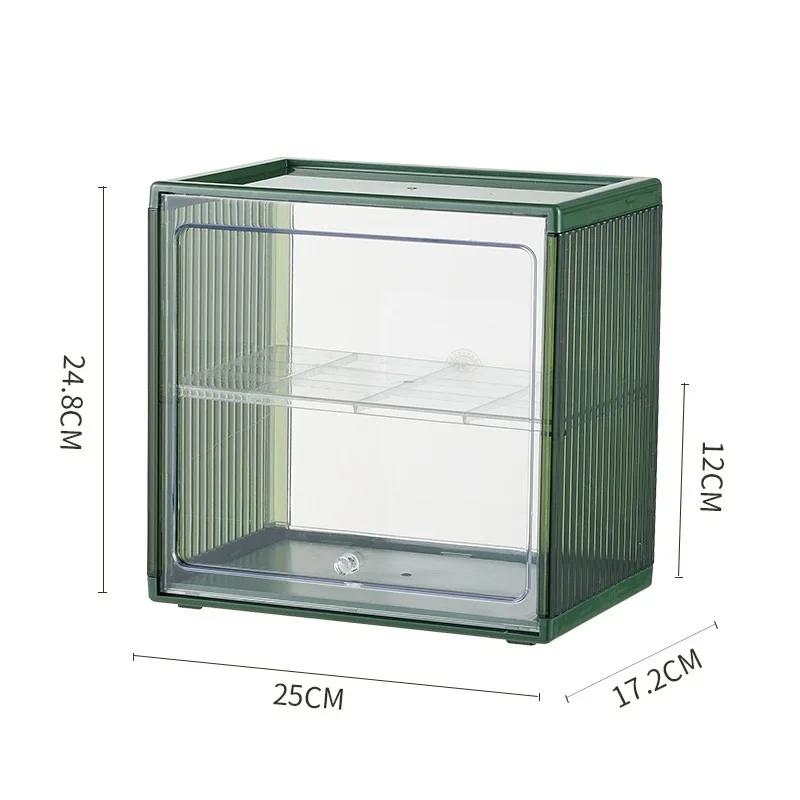 Dustproof Coffee Cup Storage Rack Acrylic Transparent Dresser Cosmetics and Skin Care Products Double Storage Box Organization