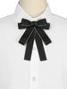 Bowknot Bow Tie Ribbon Brooch Wedding Party Pin Bow Tie Black One Size [Elerevyo] Women's Pre-Tied