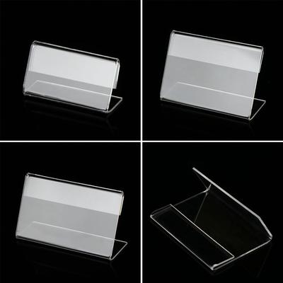 Présentoir en acrylique pour magasin de détail, support d'étiquette d'étagère, support de comptoir, étiquette de prix