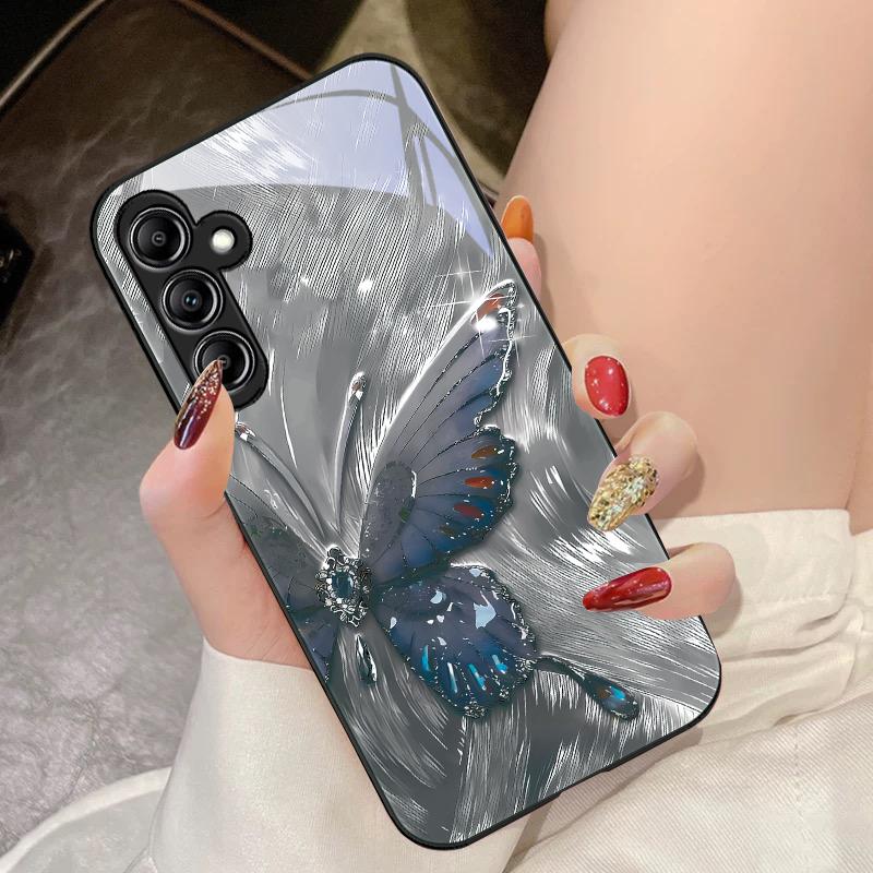 Beiwen Niedlicher Schmetterling Für Samsung Galaxy A14 4G 20 30 52 20S 21S 22 A32 33 34 42 50 51 53 54 70 71 72 73 5G Glas Handyhülle