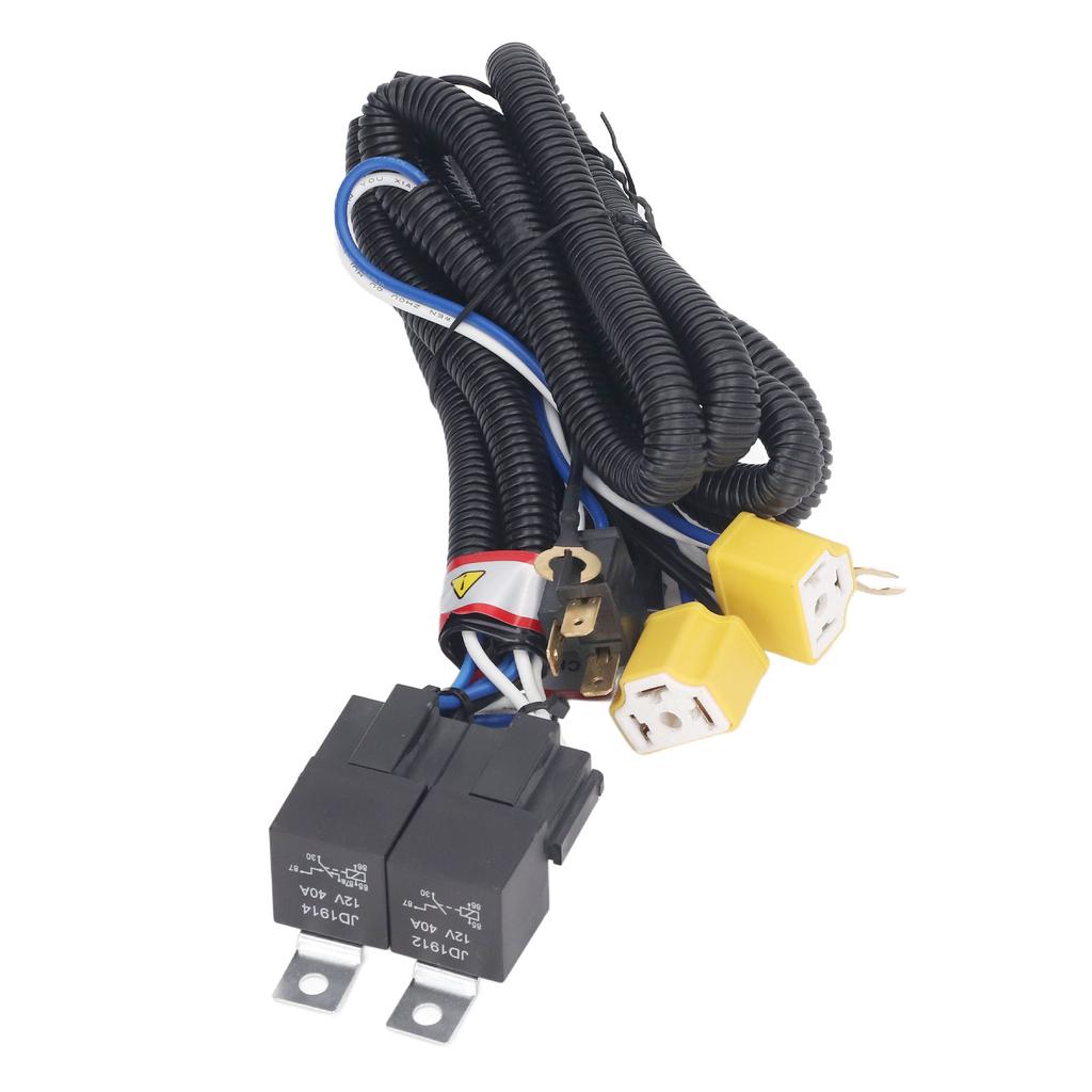 H4 Headlight Relay Harness High Temperature Resistant Ceramic Socket H6054 7x6 Headlamp Wiring Harness Kit