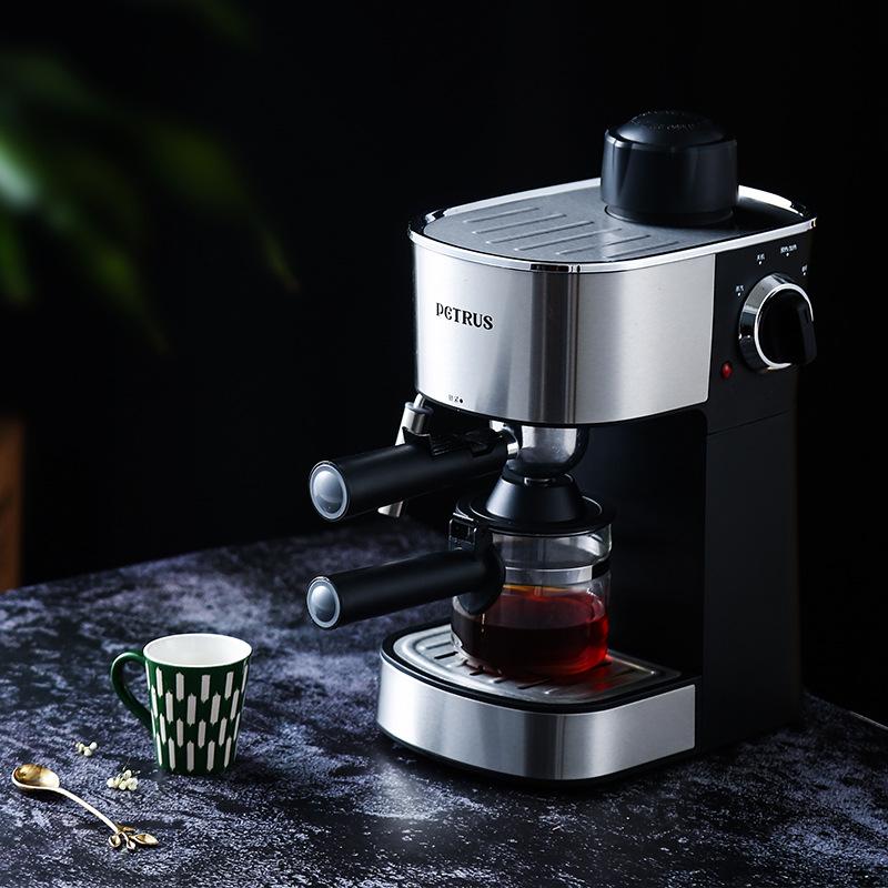 Petrus PE3180 Italian Semi-Automatic Espresso Machine - Compact, Steam-Enabled for Home and Small Commercial Use