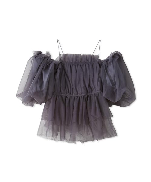 

Топ с баской из тюля 3WAY LWFT252081 CGRY [Lily Brown] Женский