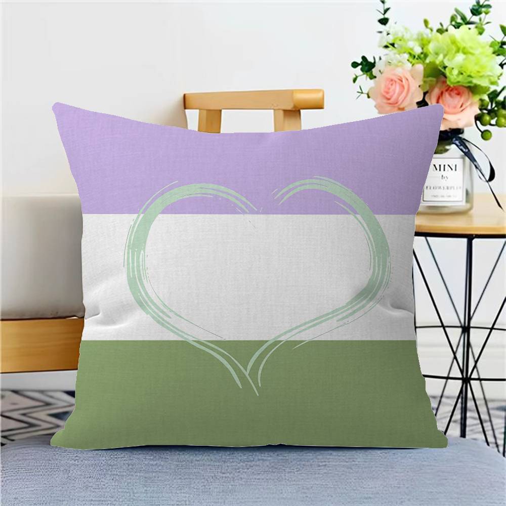 LGBTQ Art Pride Lesbian Gay Rainbow Flag Pillow Anime Pillow Sofa Bed Head Pillow Cover Cushion Cover X Cm Fashion
