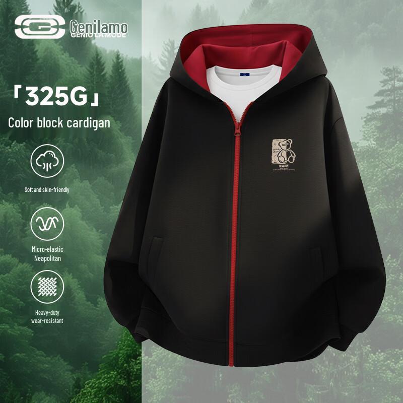 GENIOLAMODE Men s Honey Bear Zip-Up Hoodie XL