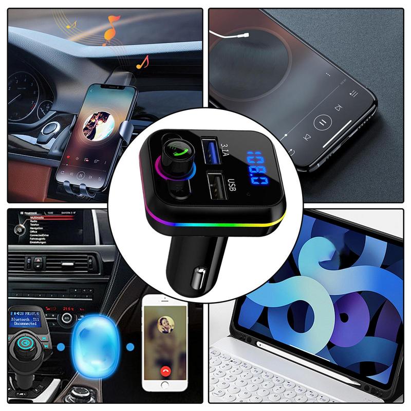 Car Wireless FM Transmitter FM Transmitter Wireless Music Adapter Mp3 Music Player USB Car Charger Fast Charging Radio