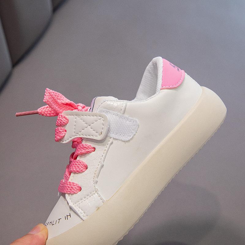 Korean Children's Leather Panel Shoes Soft Sole Spring and Autumn New Low-top Casual Boys and Girls Student Star Sports Shoes