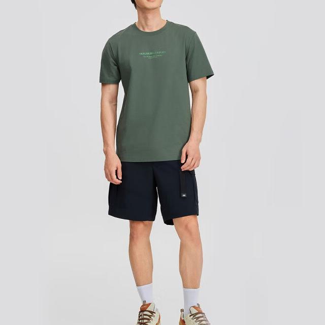 Skechers Sport Lifestyle SS25 Round Neck Slim Fit Versatile Short Sleeve Quick-Dry T-Shirt Unisex Tops Tequila-Green L225U097-035Z