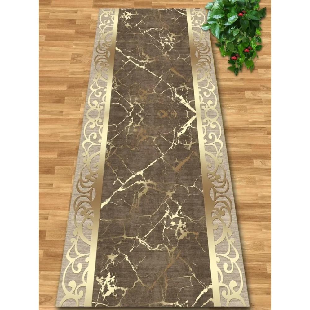 Luxury Gold Hall Corridor Carpet High End Hotel Lobby Decoration Entryway Carpets Non-slip Carpet Runner Customizable Aisle Rug