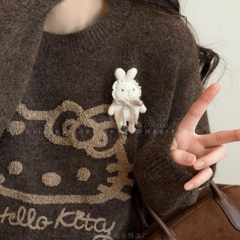 New Pony-shaped Brooch Cute Cartoon Horse Clamp Adorable Accessory for Clothes Horse-year New Year Ornament Gifts DIY Handmade