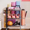 WEZHO Multi-functional Movable Storage Rack for Yoga Mats and Fitness Gear