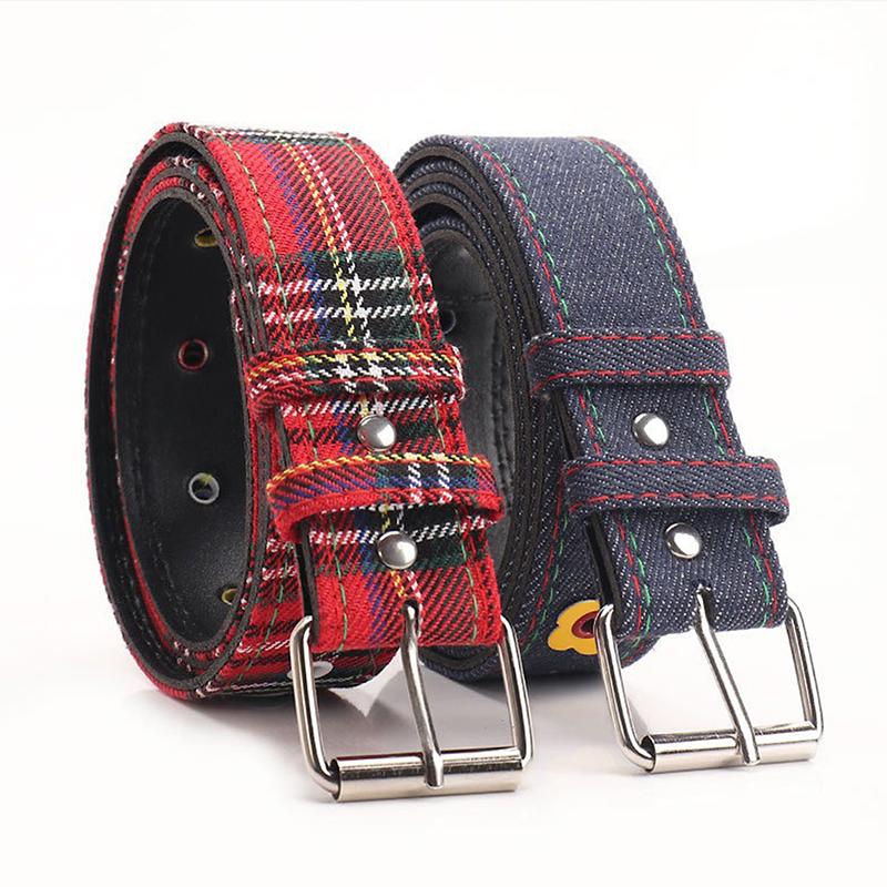 Women'S Y2K Belt With Plaid Denim Jeans Decoration Dopamine Belt Accessories For American Hot Girl