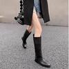 Ladies Shoes on Sale High Quality Sleeve Women's Boots Autumn Round Toe Solid High Tube Low Heels Fashion Boots Zapatos De Mujer