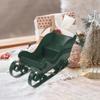 4pcs/set Removable Xmas Santa Sleigh Statue Plastic Christmas Scooter Ornament  Fairy Garden